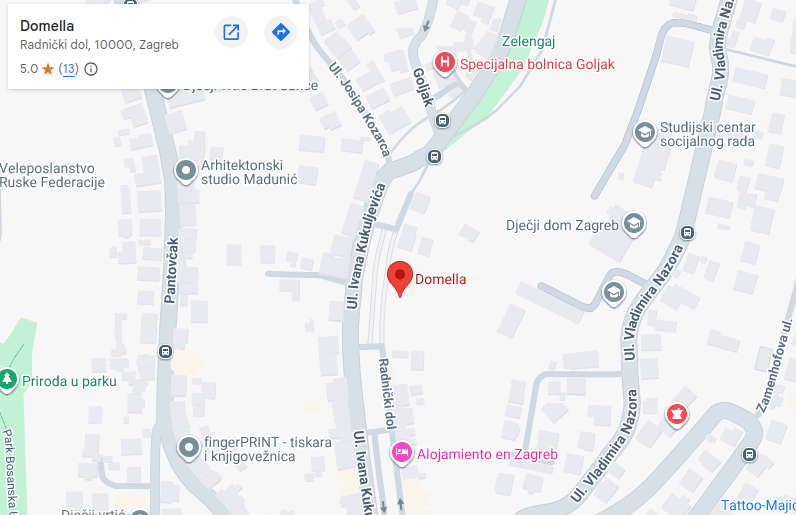 Karta — Radnički dol 24, Zagreb